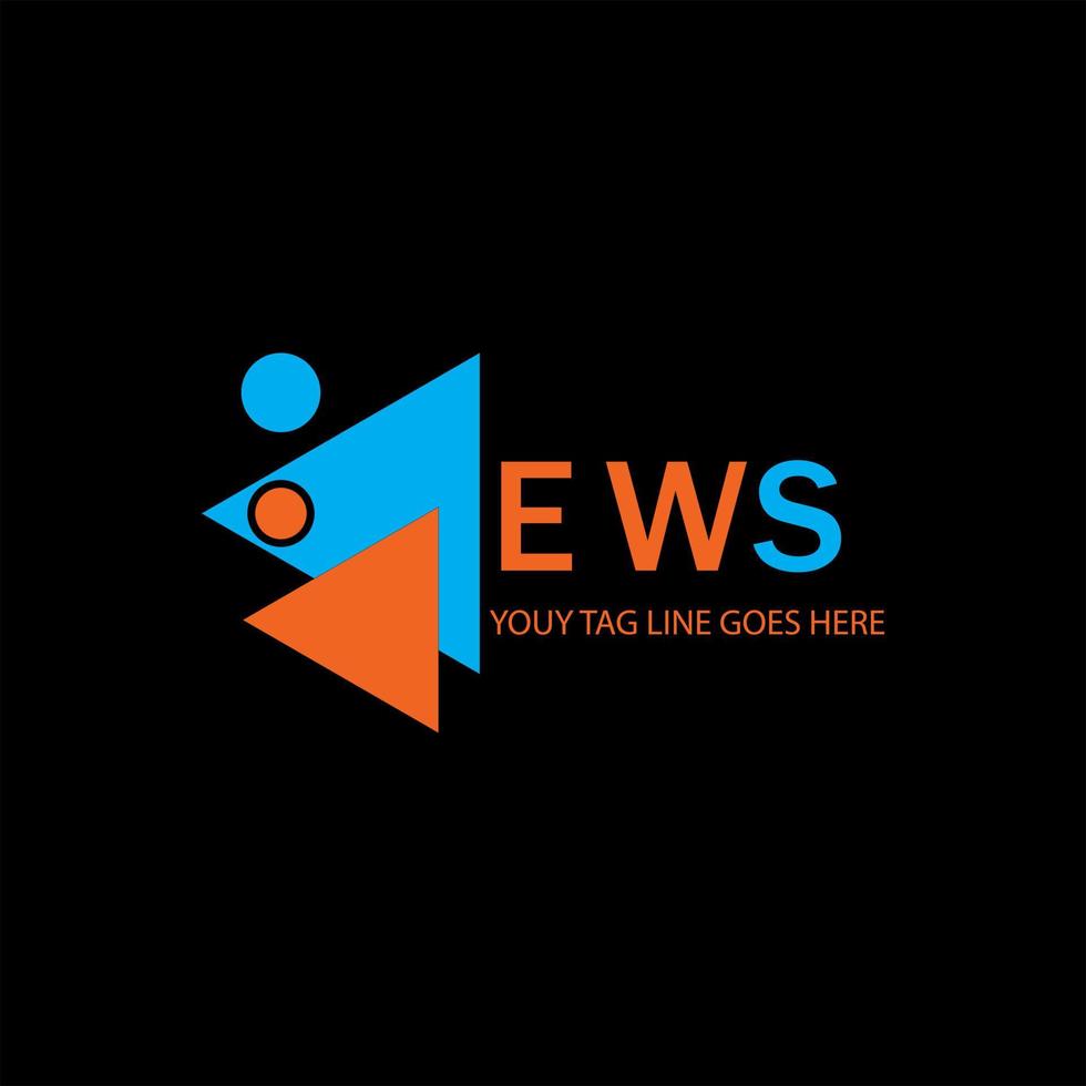 EWS letter logo creative design with vector graphic
