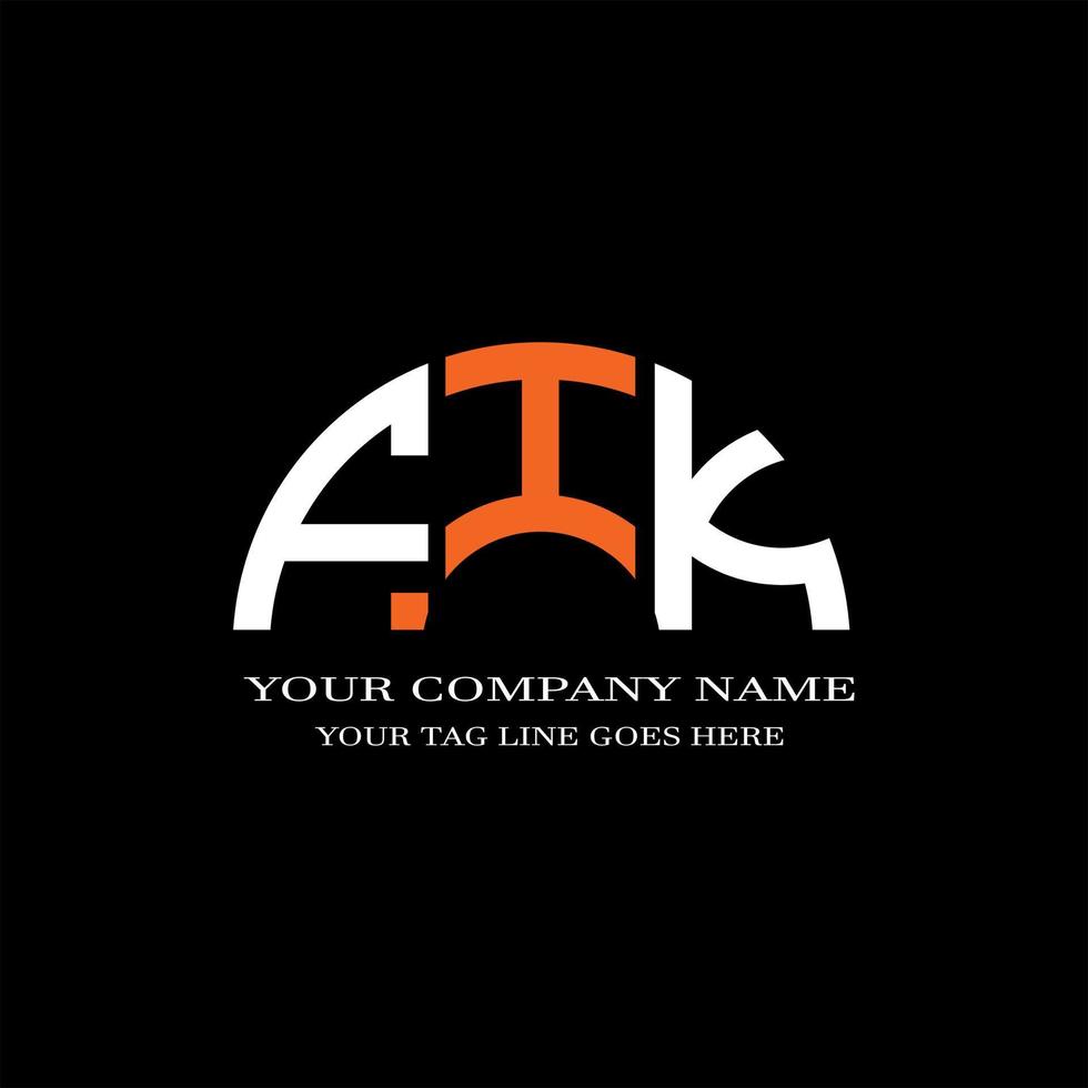 FIK letter logo creative design with vector graphic