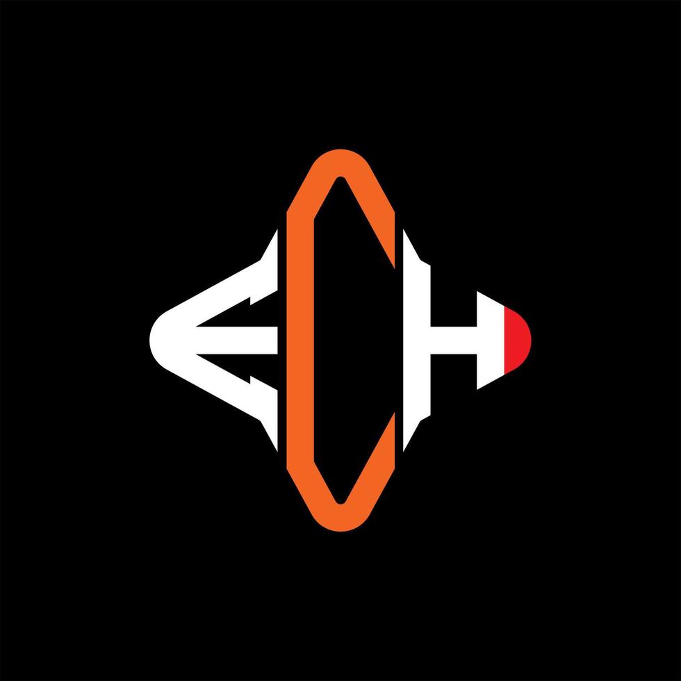 ECH letter logo creative design with vector graphic