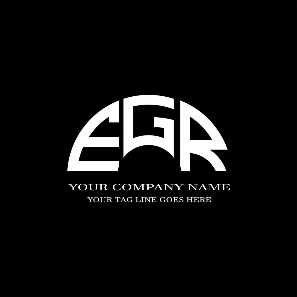 diseño creativo del logotipo de la letra egr con gráfico vectorial vector