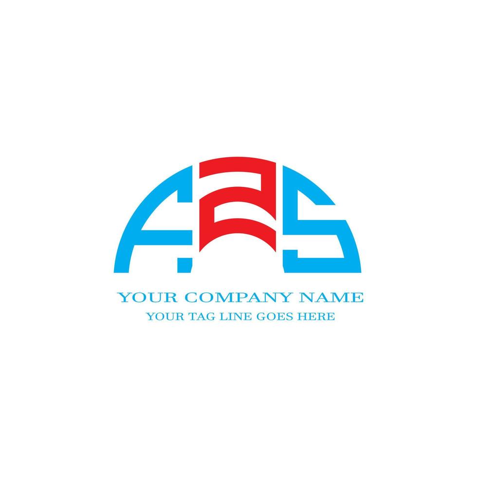 FZS letter logo creative design with vector graphic