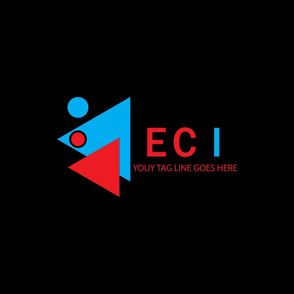 ECI letter logo creative design with vector graphic