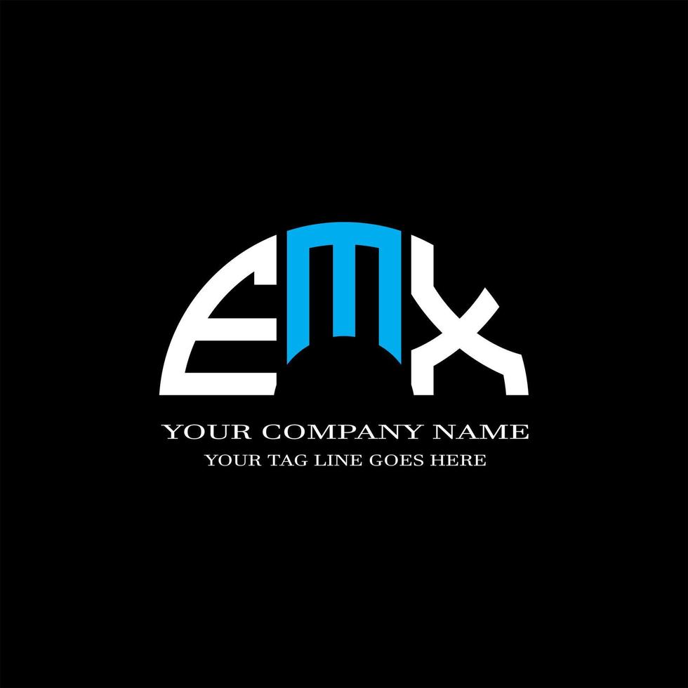 EMX letter logo creative design with vector graphic