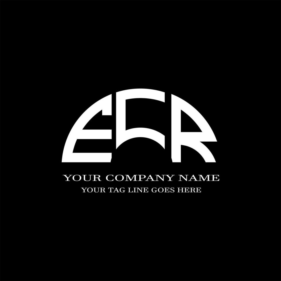 ECR letter logo creative design with vector graphic