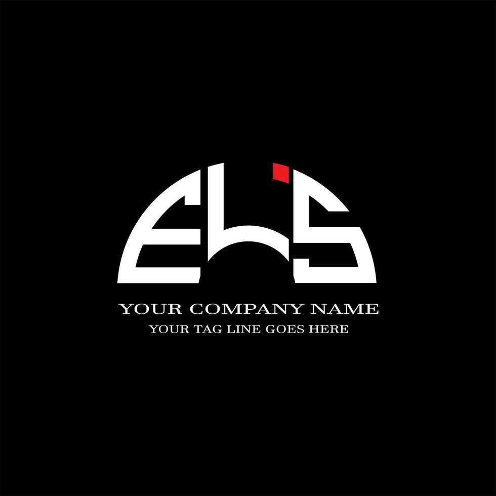 ELS letter logo creative design with vector graphic