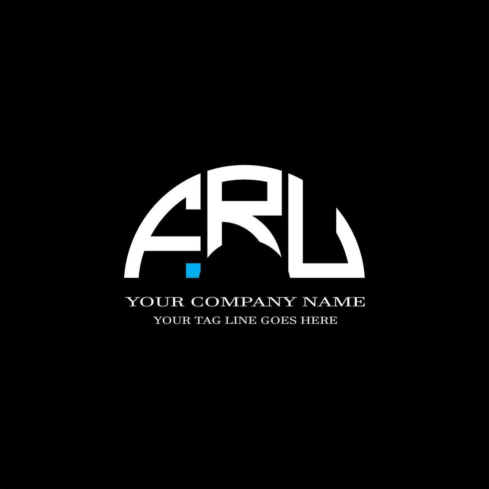 FRU letter logo creative design with vector graphic