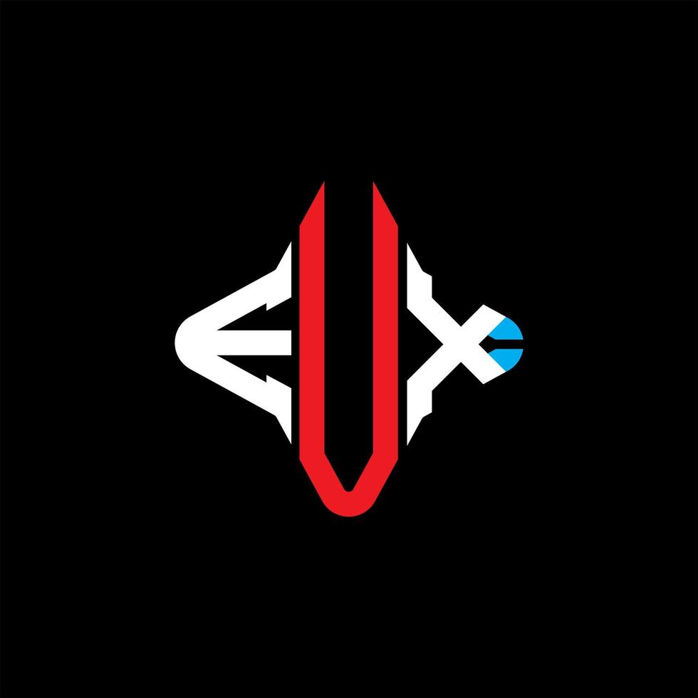 EUX letter logo creative design with vector graphic