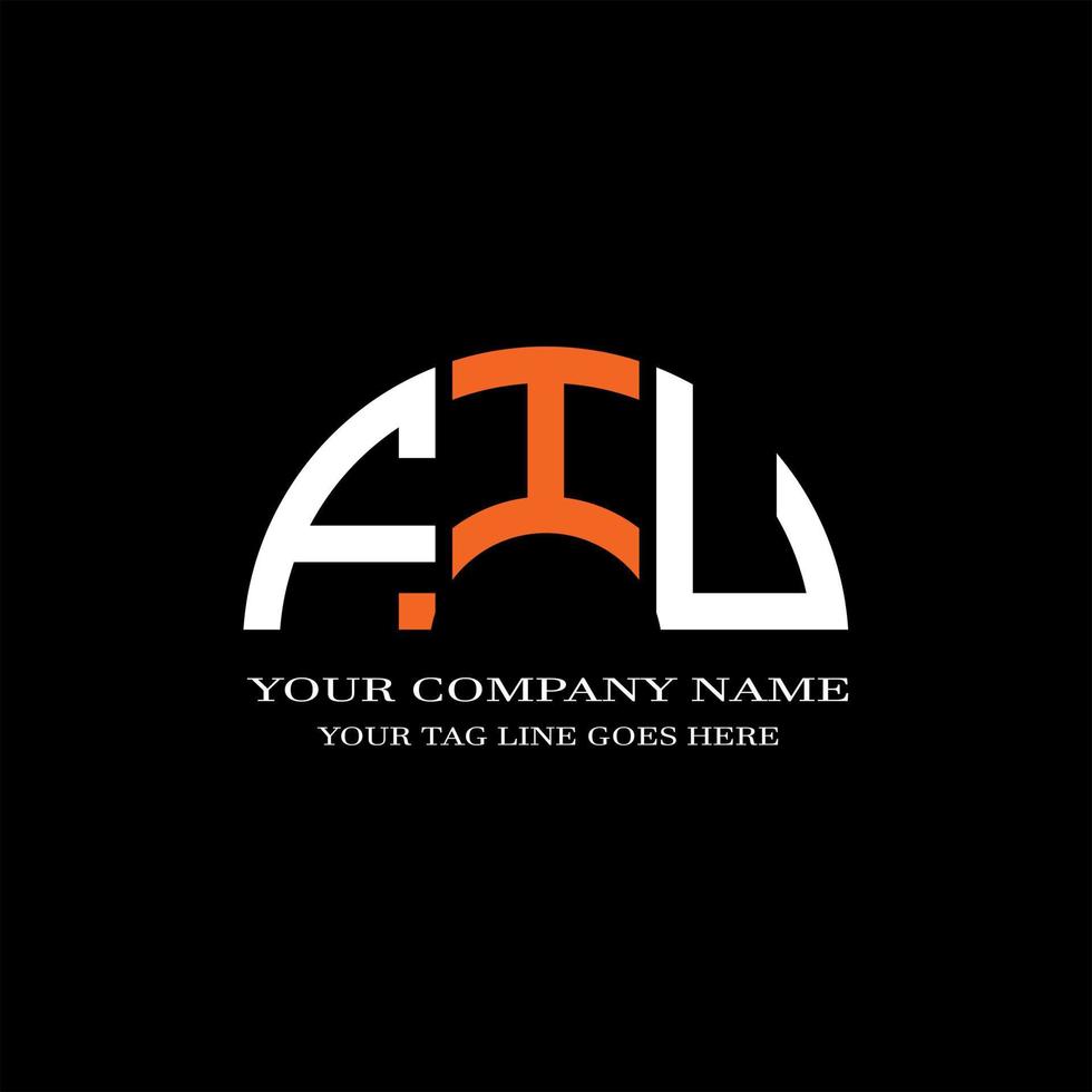 FIU letter logo creative design with vector graphic