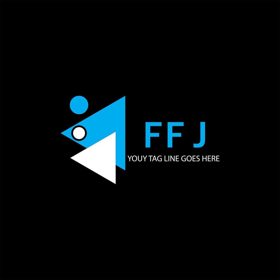 diseño creativo del logotipo de la letra ffj con gráfico vectorial vector