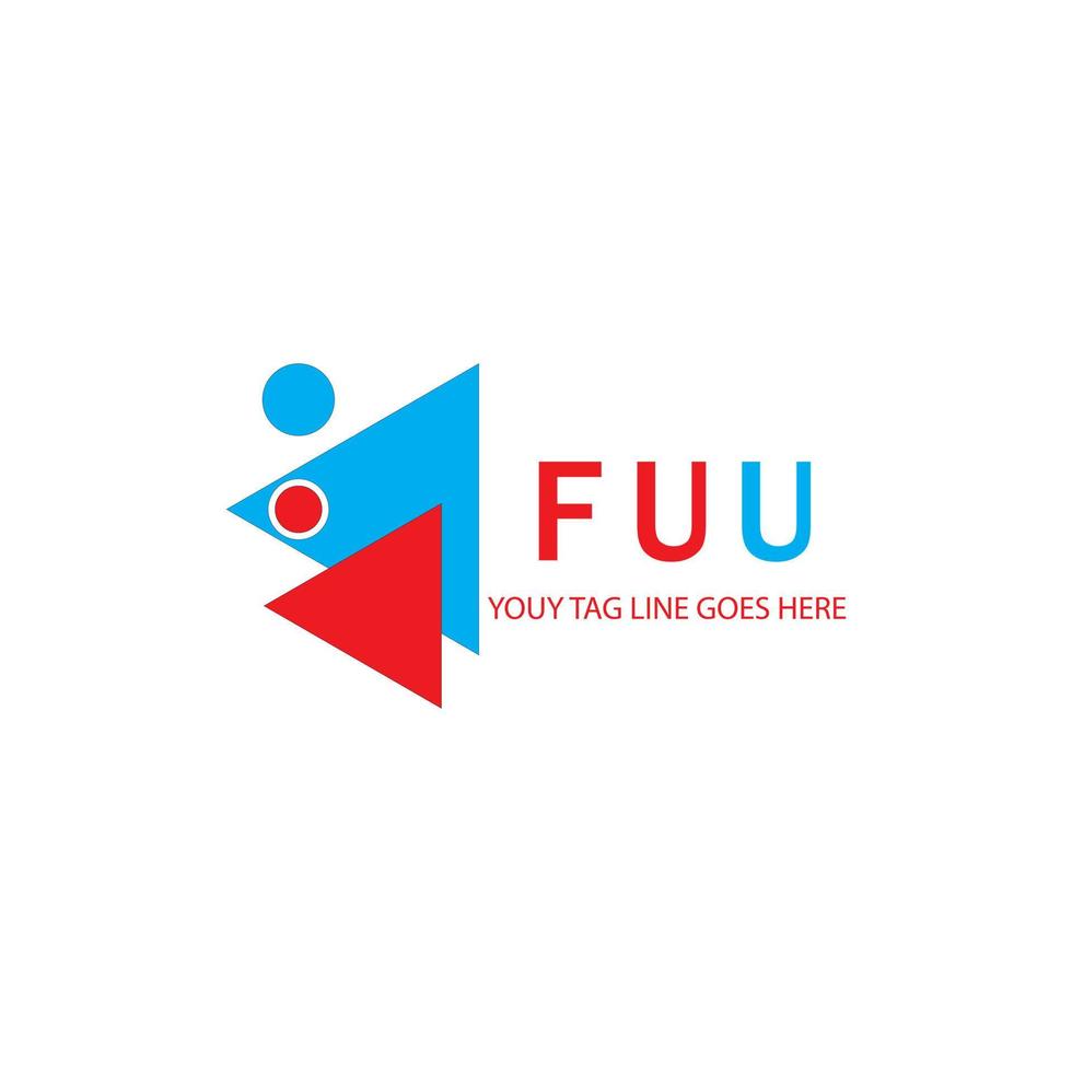 diseño creativo del logotipo de la letra fuu con gráfico vectorial vector