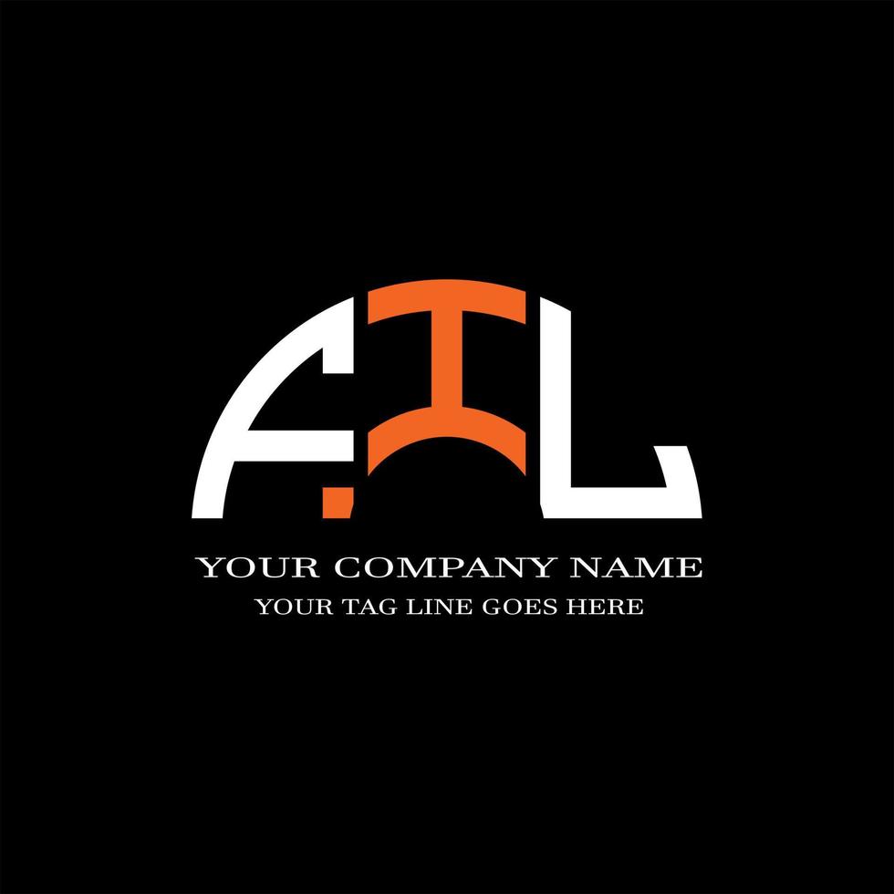 FIL letter logo creative design with vector graphic