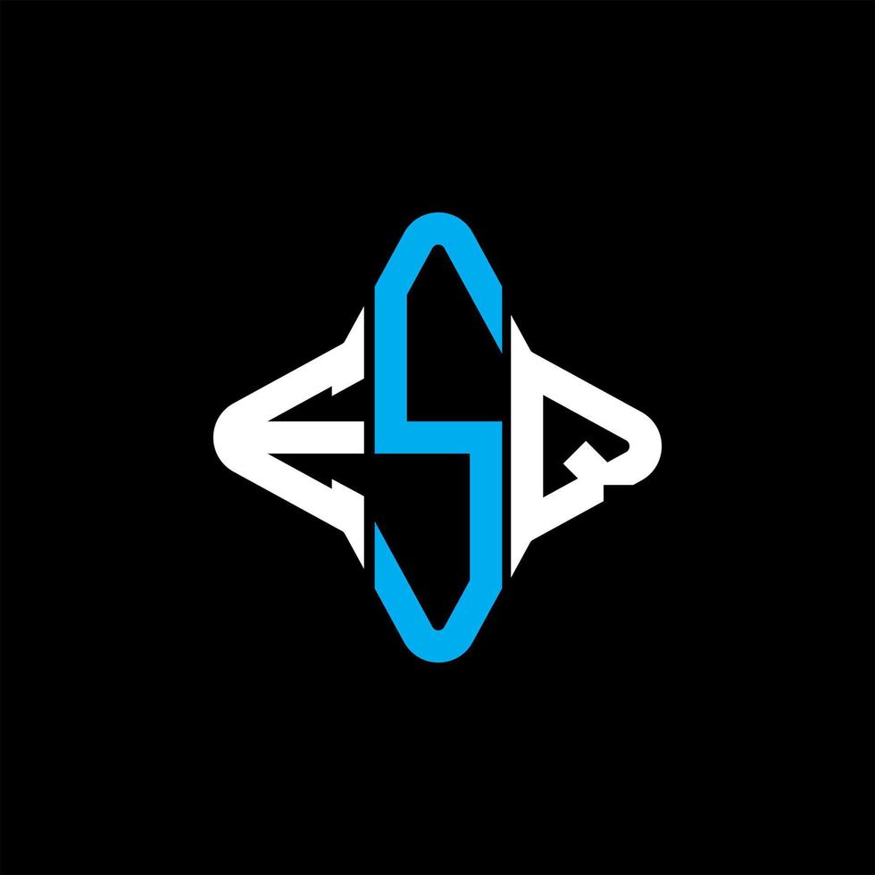 ESQ letter logo creative design with vector graphic