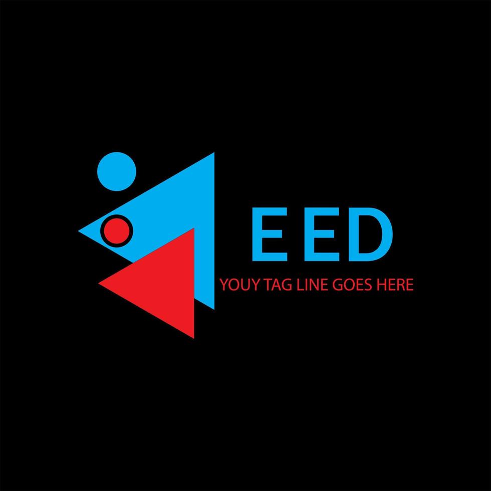 diseño creativo del logotipo de la letra eed con gráfico vectorial vector