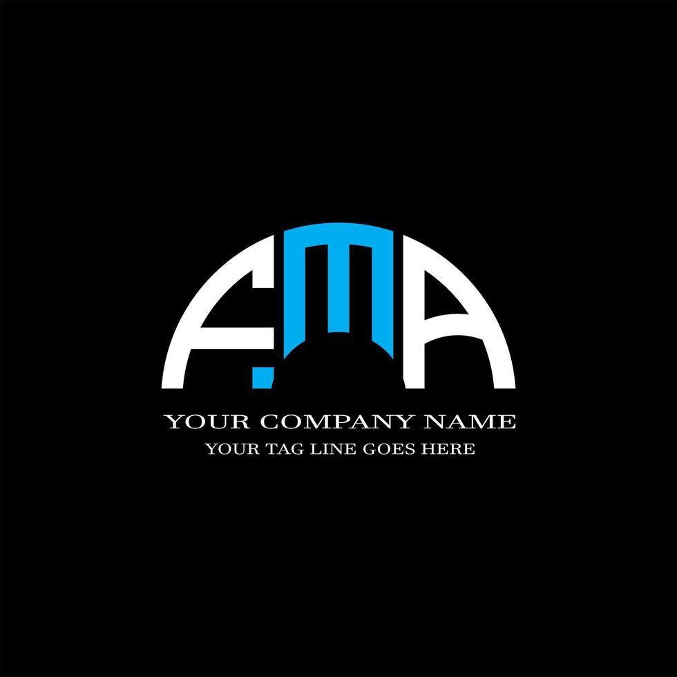 FMA letter logo creative design with vector graphic