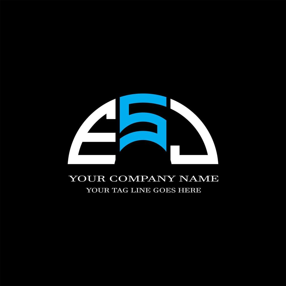 ESJ letter logo creative design with vector graphic