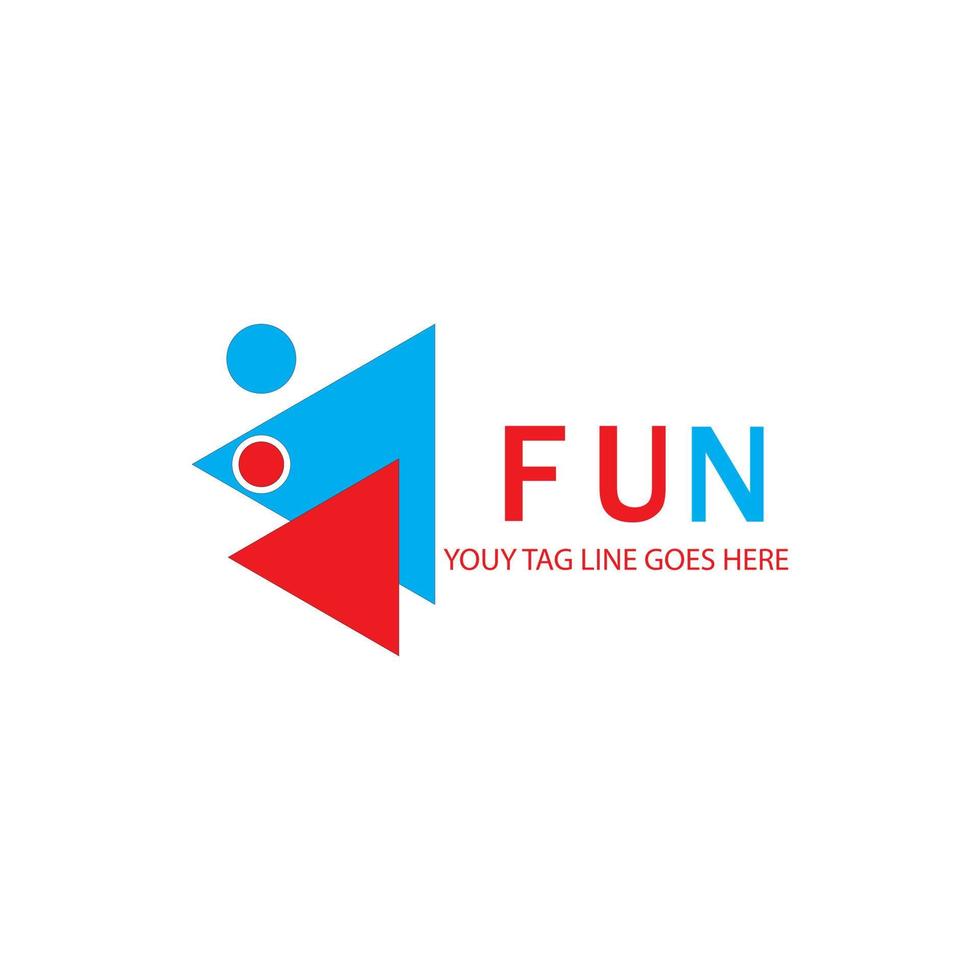 FUN letter logo creative design with vector graphic