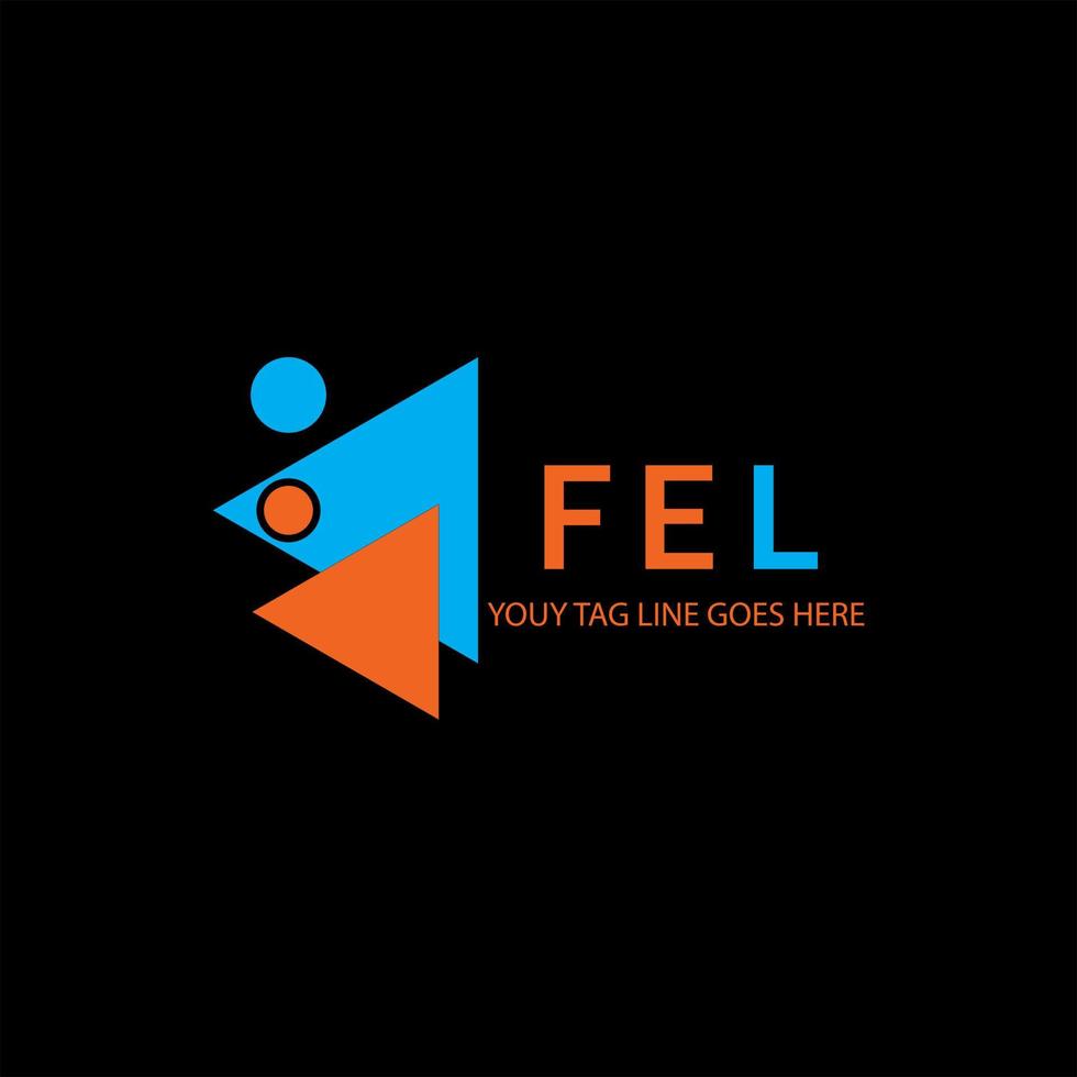 FEL letter logo creative design with vector graphic