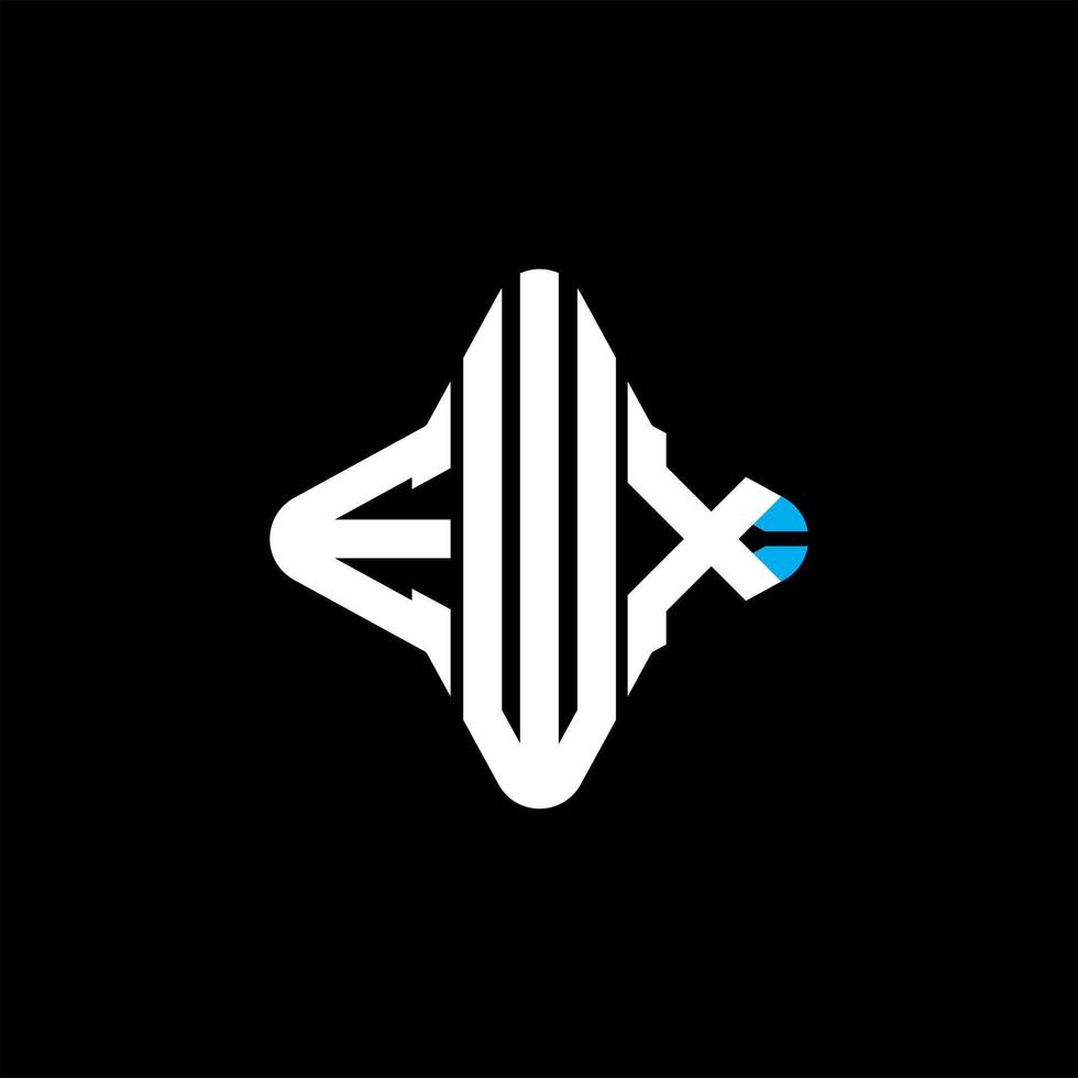 EWX letter logo creative design with vector graphic