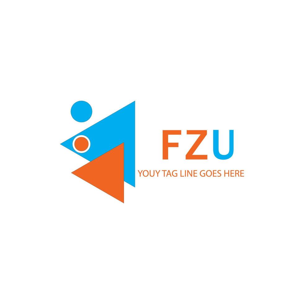 diseño creativo del logotipo de la letra fzu con gráfico vectorial vector