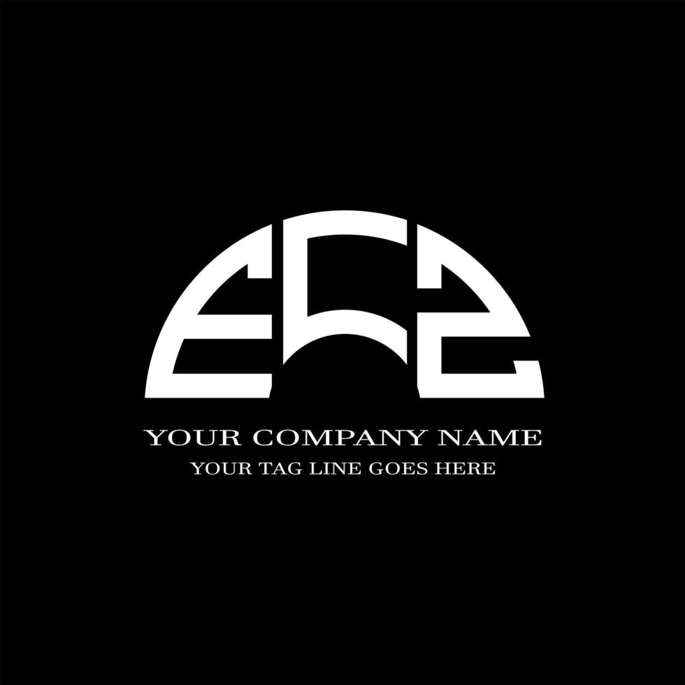 diseño creativo del logotipo de la letra ecz con gráfico vectorial vector
