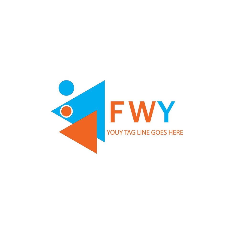 FWY letter logo creative design with vector graphic