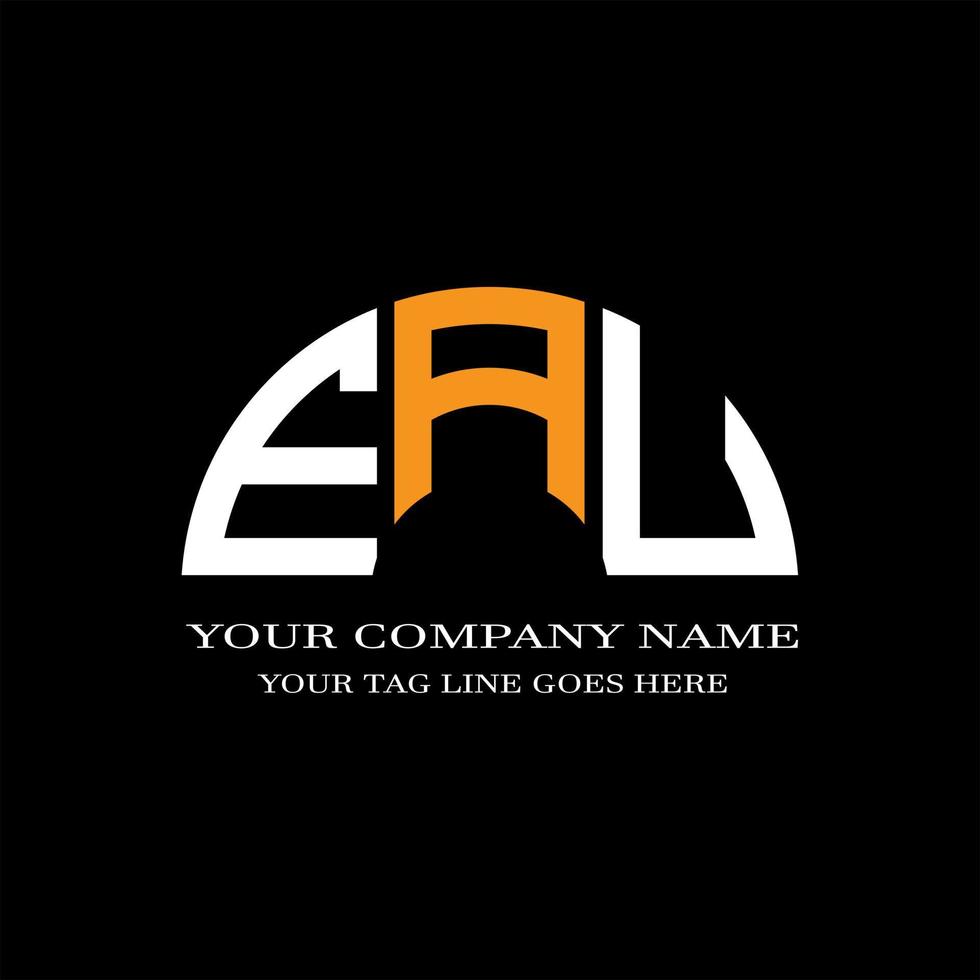 EAU letter logo creative design with vector graphic