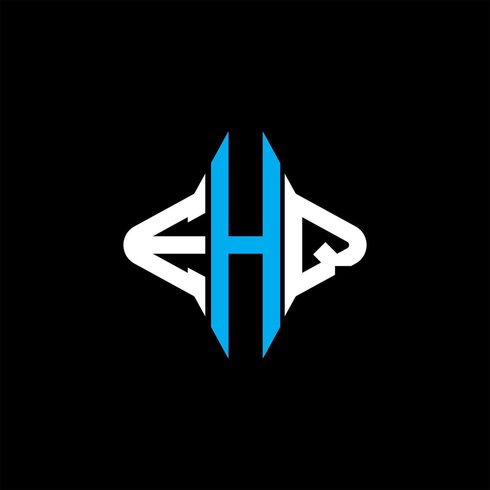 EHQ letter logo creative design with vector graphic