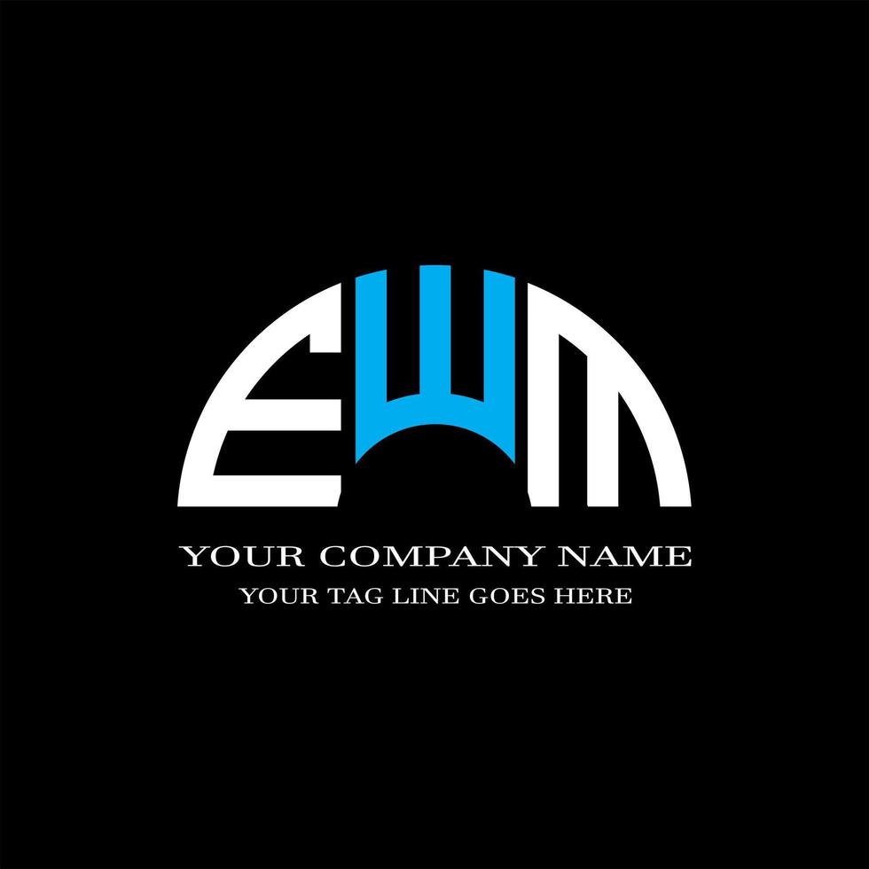 EWM letter logo creative design with vector graphic