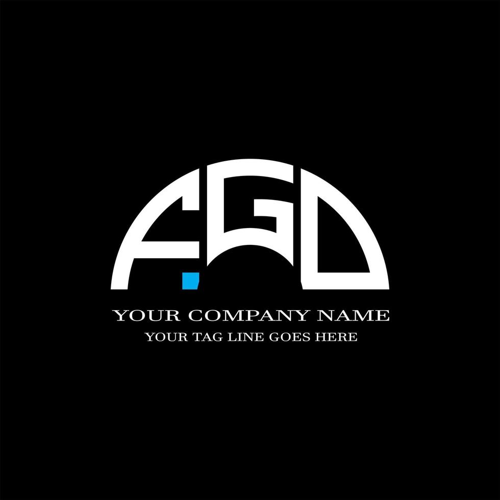 diseño creativo del logotipo de la letra fgd con gráfico vectorial vector