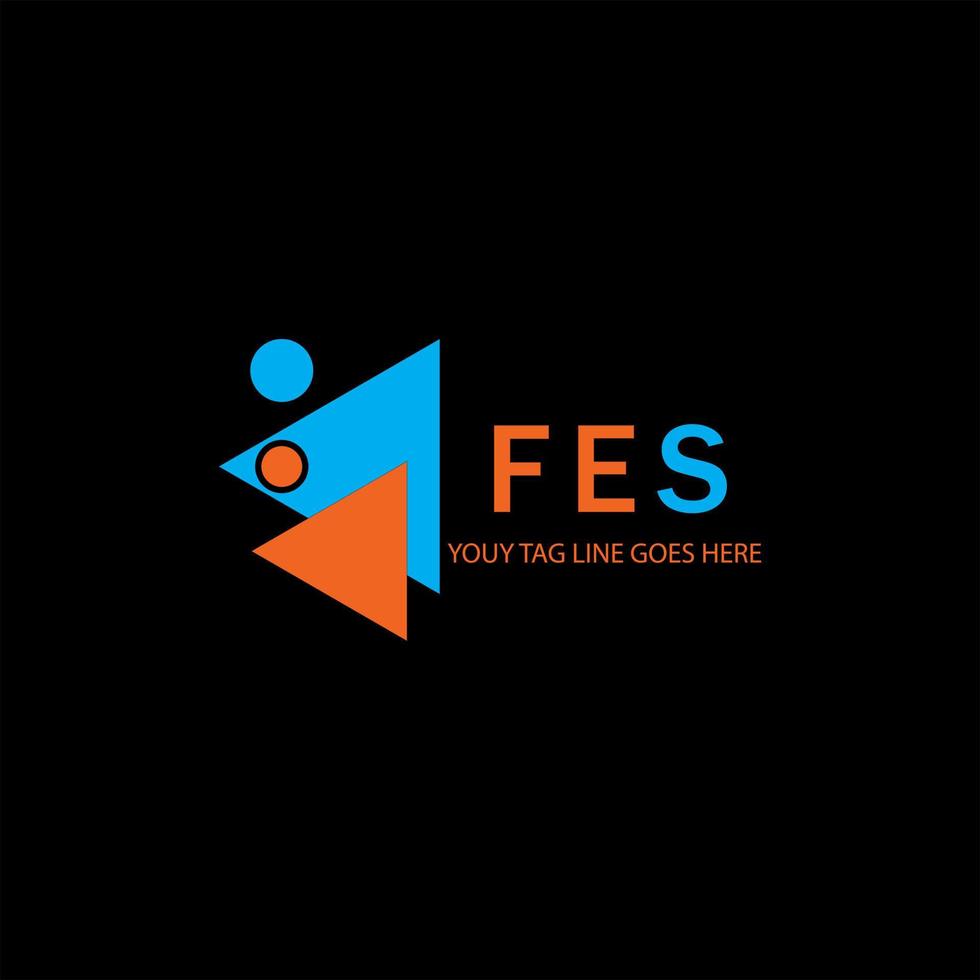 fes letter logo diseño creativo con gráfico vectorial vector