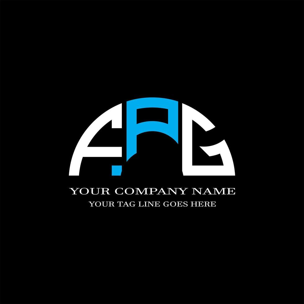 diseño creativo del logotipo de la letra fpg con gráfico vectorial vector