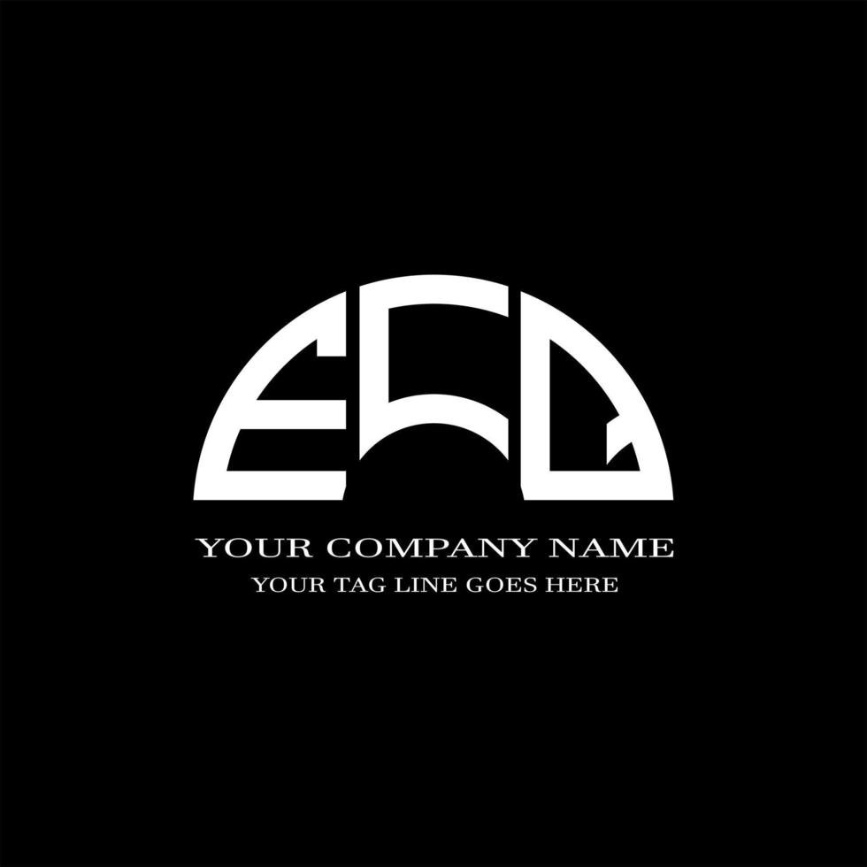 ECQ letter logo creative design with vector graphic