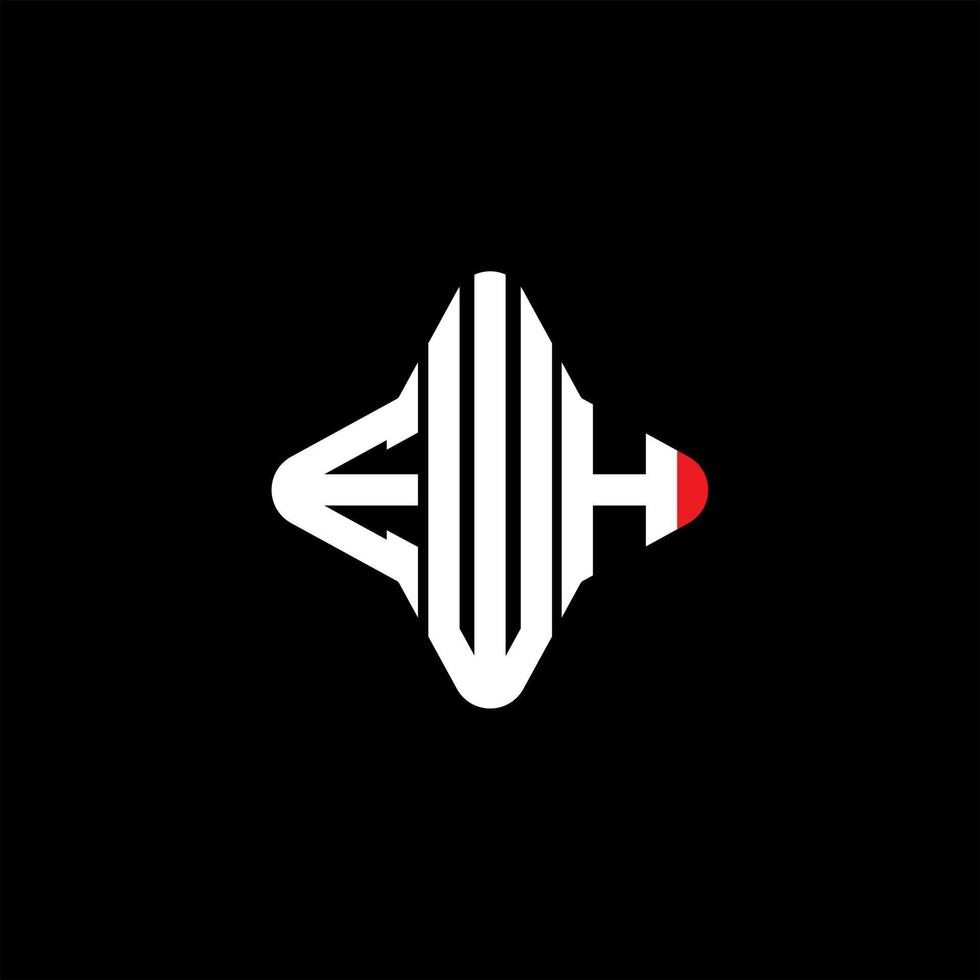 EWH letter logo creative design with vector graphic
