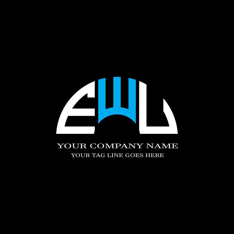 EWU letter logo creative design with vector graphic
