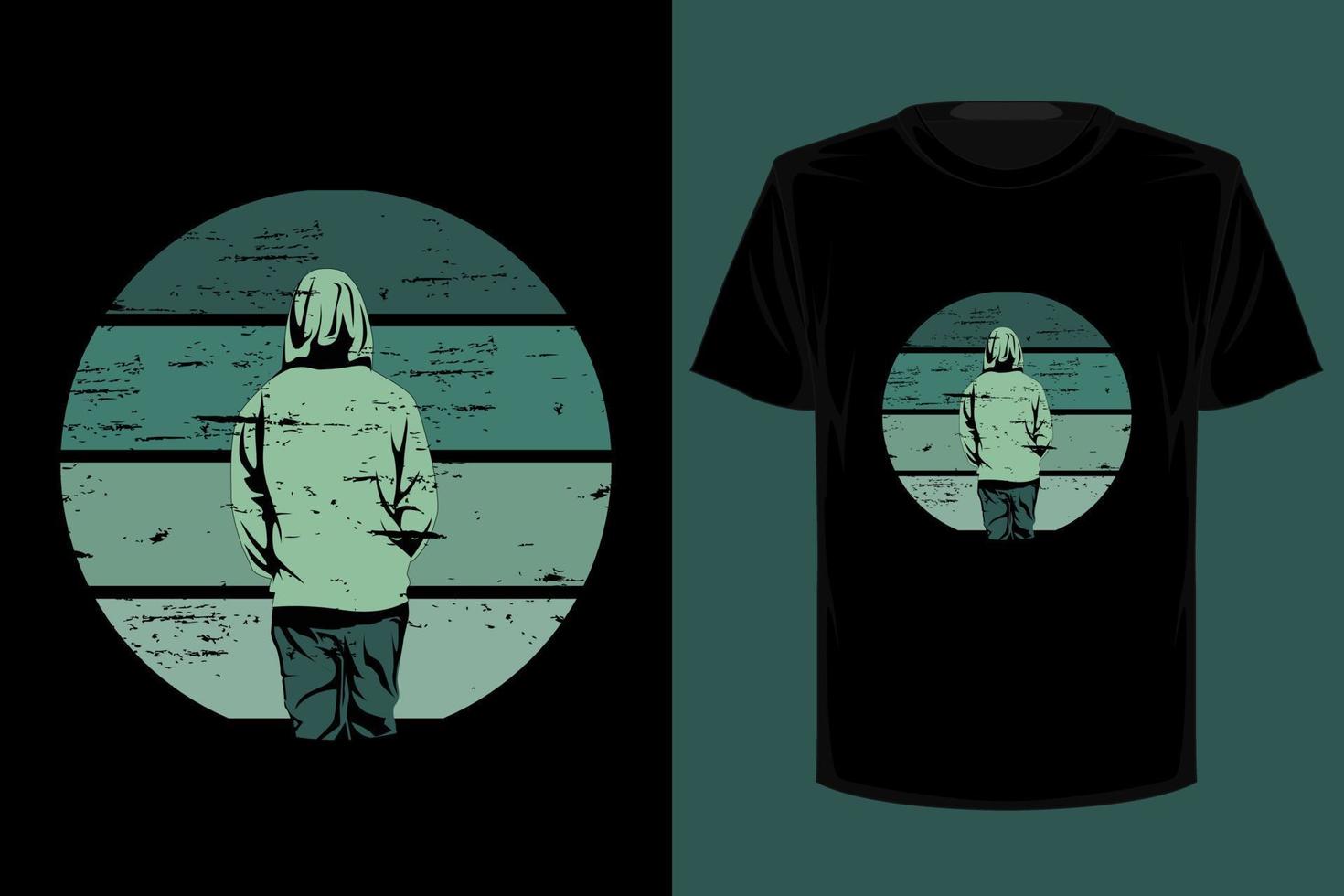 Retro vintage t shirt design vector
