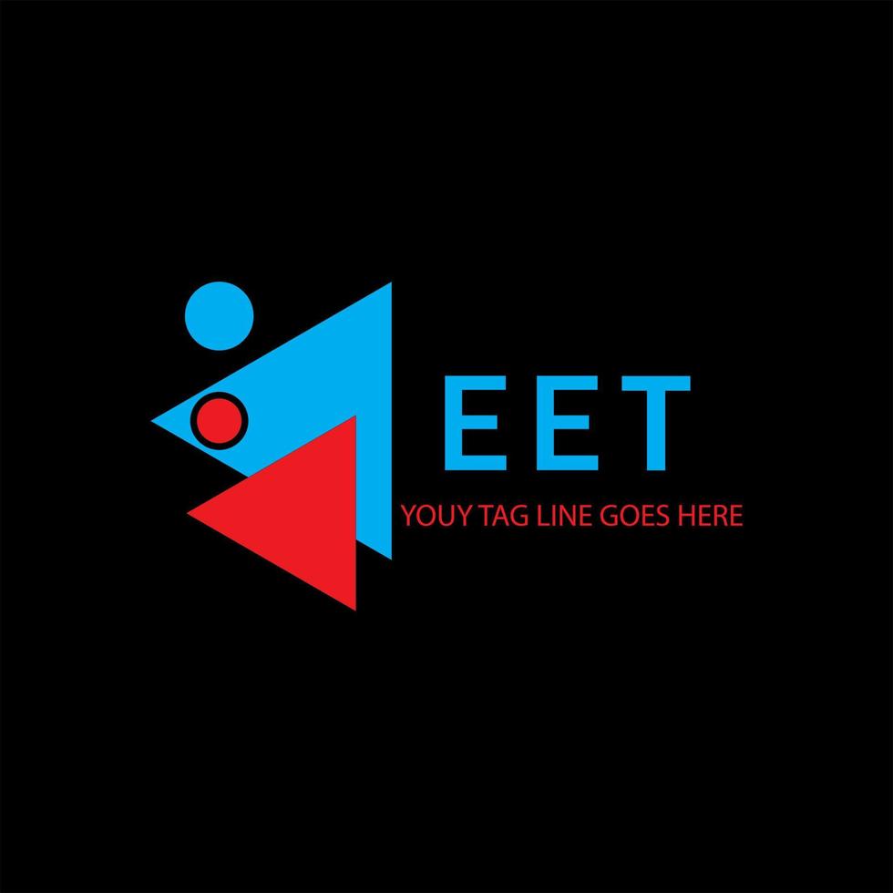 Diseño creativo del logotipo de la letra eet con gráfico vectorial vector