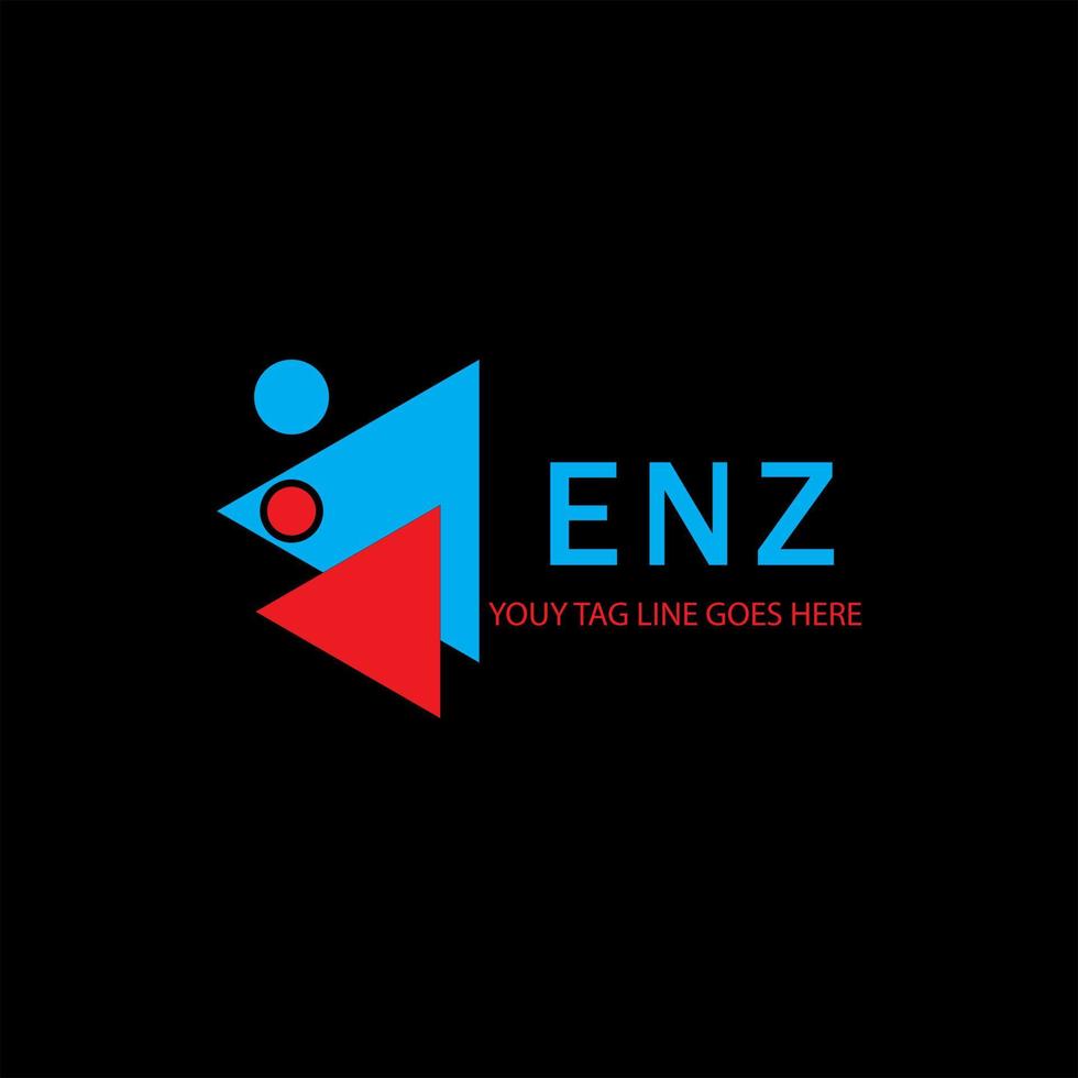 ENZ letter logo creative design with vector graphic