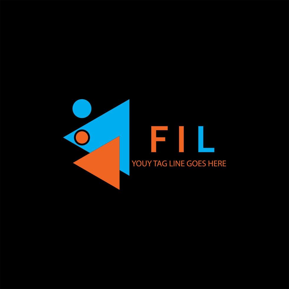 FIL letter logo creative design with vector graphic