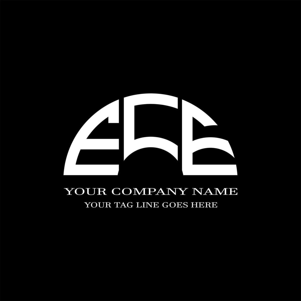 ECE letter logo creative design with vector graphic