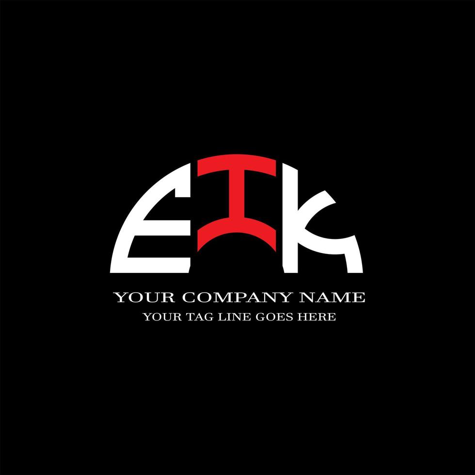 EIK letter logo creative design with vector graphic