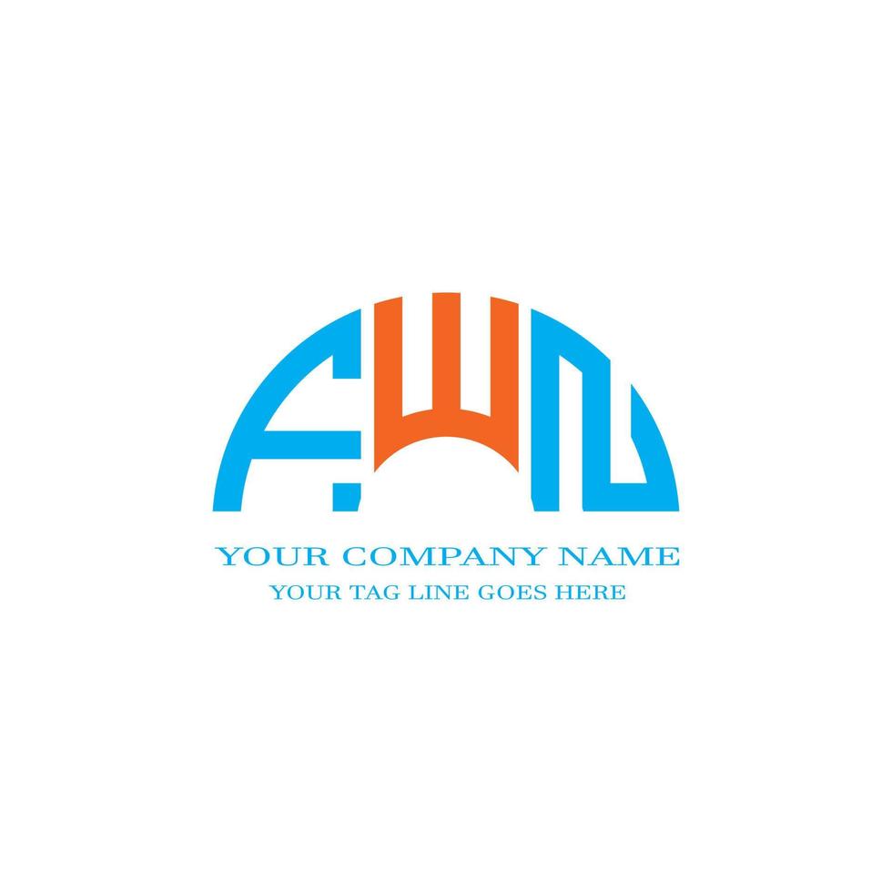 FWN letter logo creative design with vector graphic