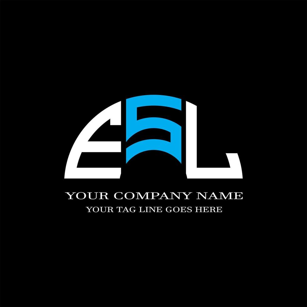 ESL letter logo creative design with vector graphic