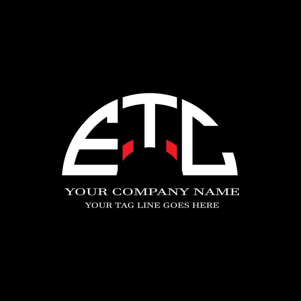 ETC letter logo creative design with vector graphic