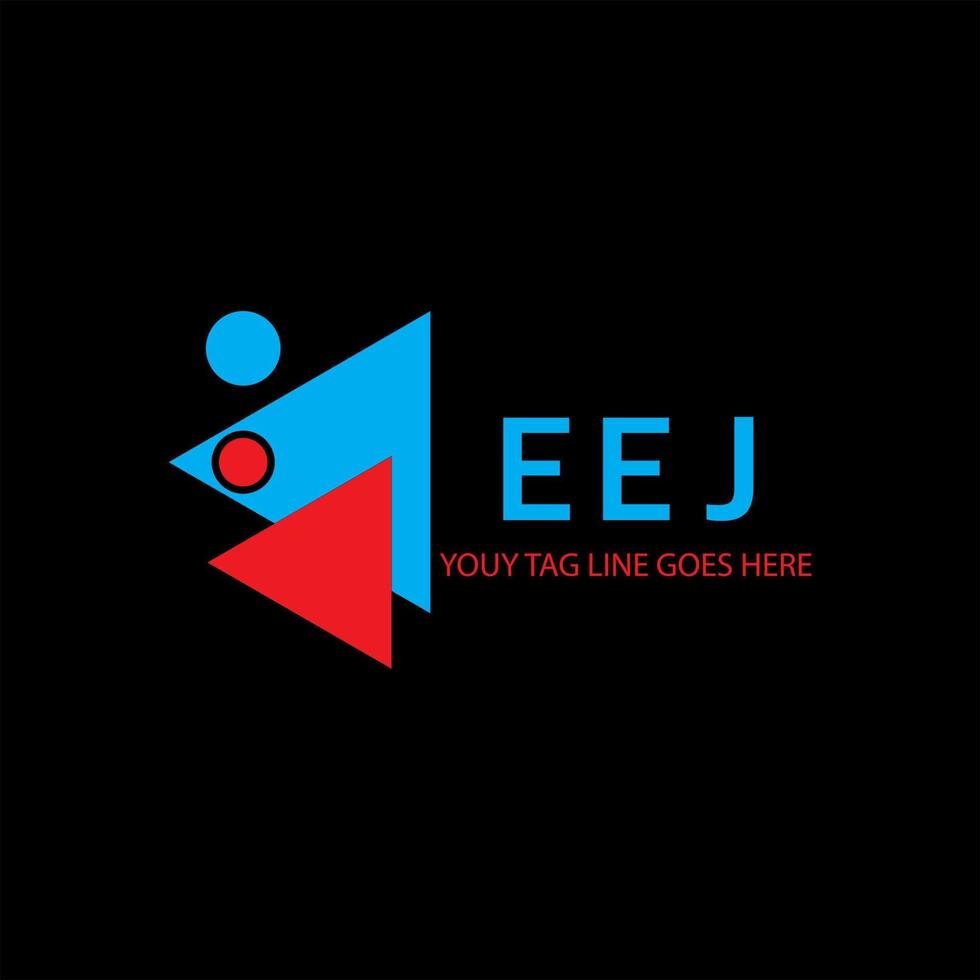 diseño creativo del logotipo de la letra eej con gráfico vectorial vector