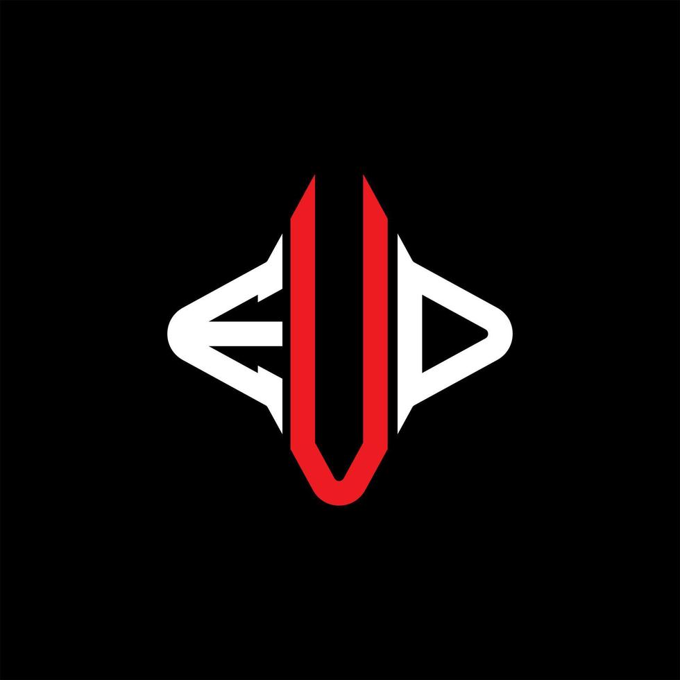 EUD letter logo creative design with vector graphic