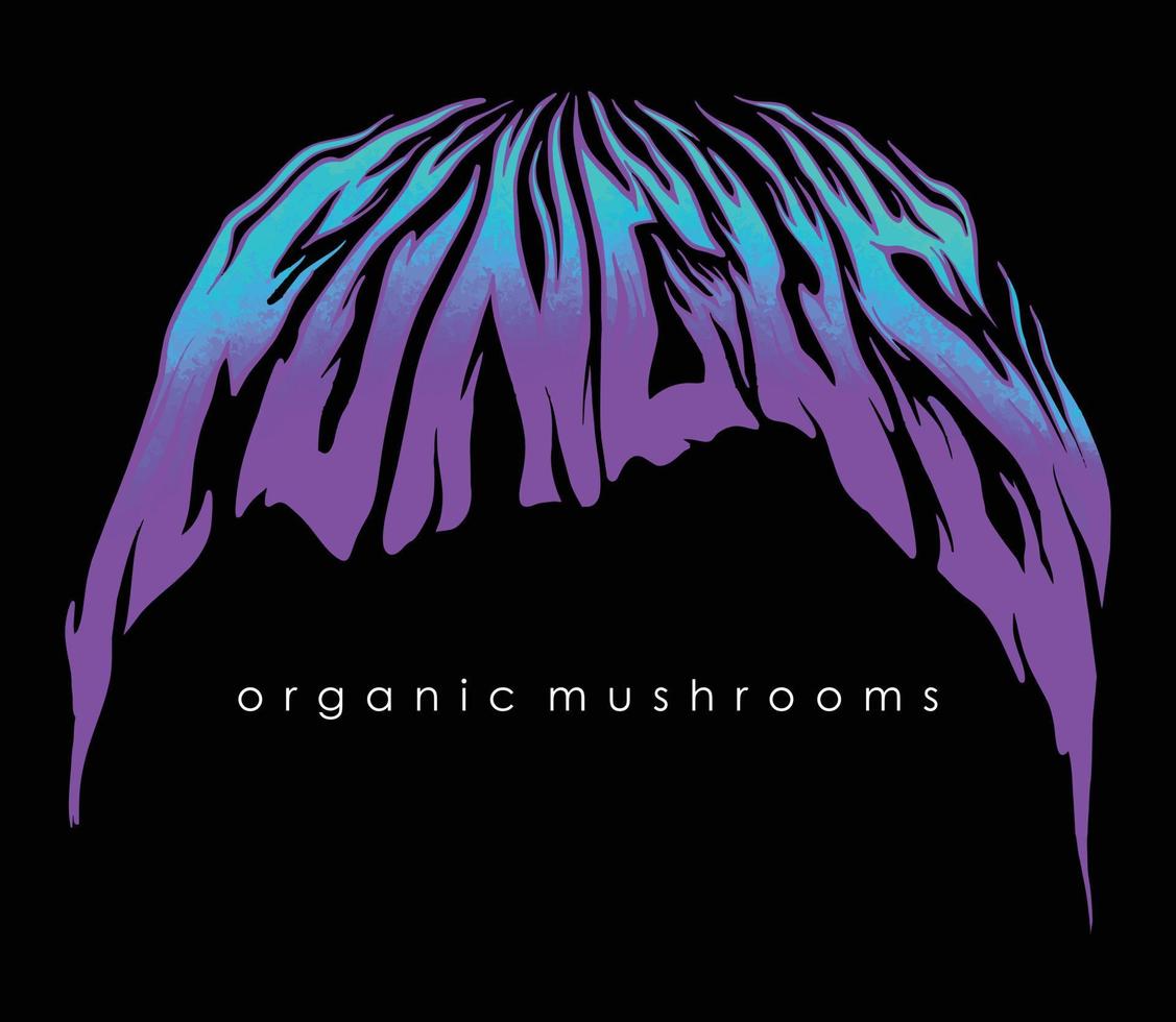 Fungus word lettering typography Vector illustrations for your work Logo, mascot merchandise t-shirt, stickers and Label designs, poster, greeting cards advertising business company or brands.