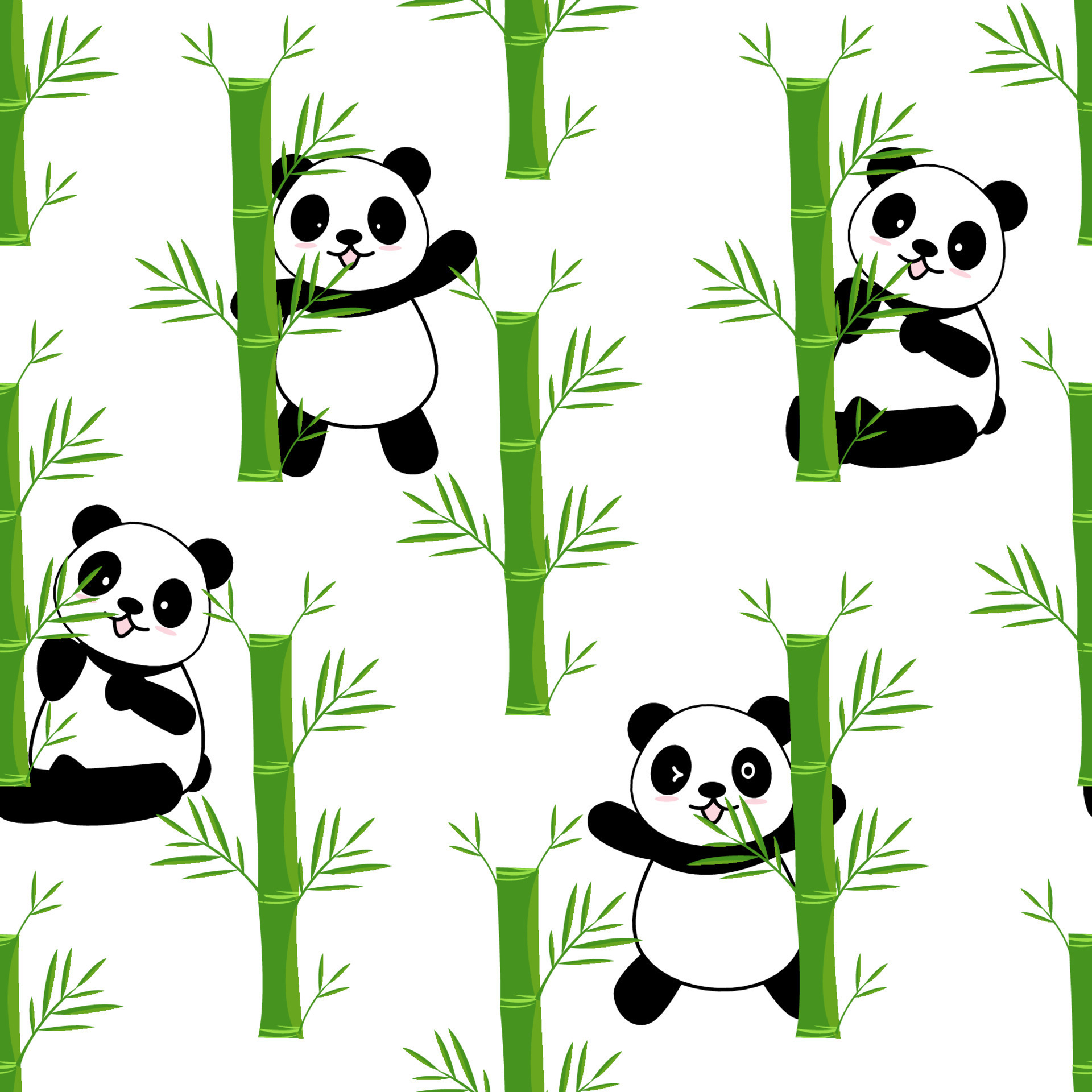 Cute Panda Seamless Pattern Background, Cartoon Panda Bears Vector  illustration, Creative kids for fabric, wrapping, textile, wallpaper,  apparel. 7888296 Vector Art at Vecteezy