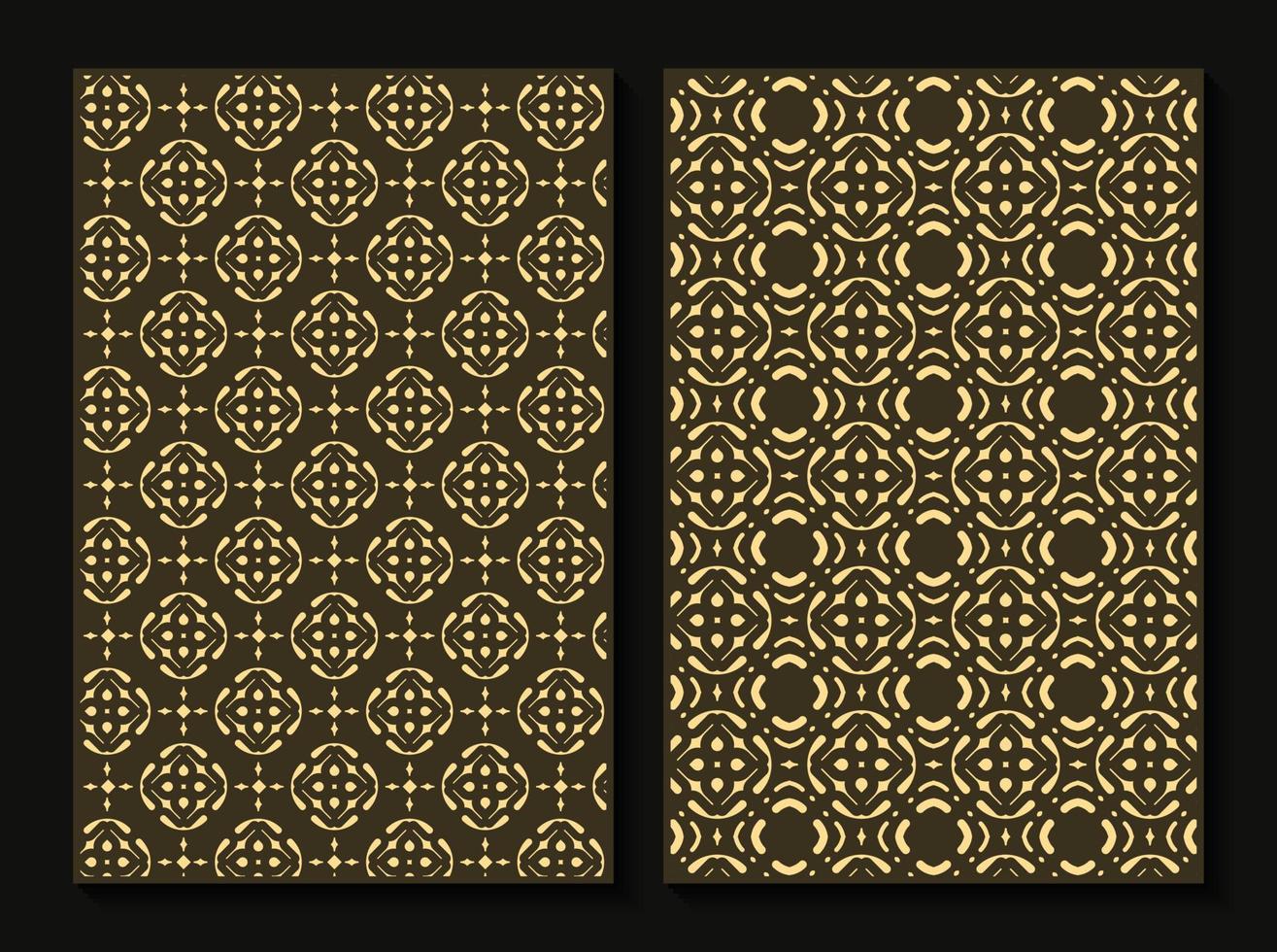 vintage abstract geometric pattern cover template vector