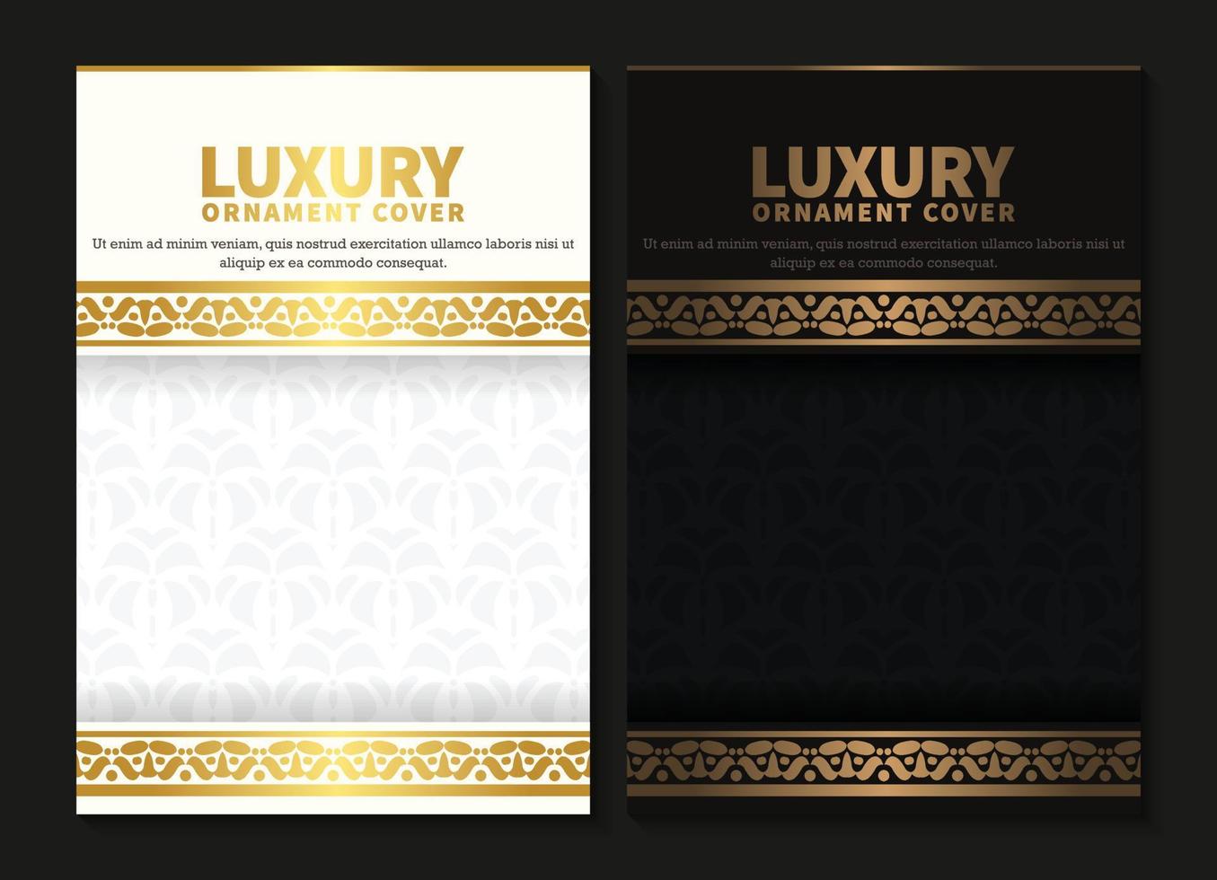 luxury ornament pattern book cover collection vector