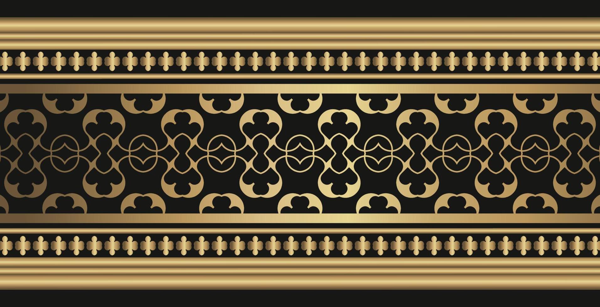 Elegant golden ornamental border template vector
